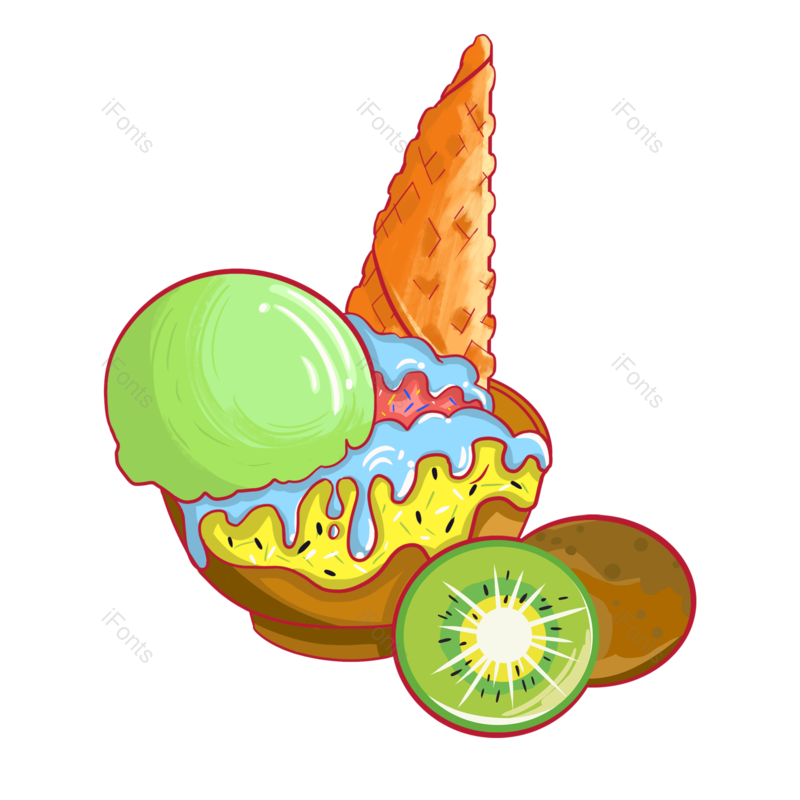 卡通图片,夏天元素,雪糕PNG,免抠素材
